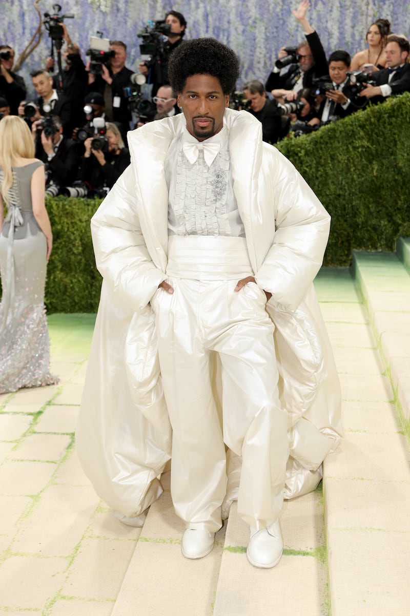 Jon Batiste attends the 2026 Met Gala Celebrating "Costume Art" at the Metropolitan Museum of Art on May 4, 2026, in New York City.