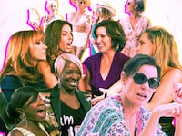 A photo illustration of various seasons ofThe Real Housewives seasons and cities.