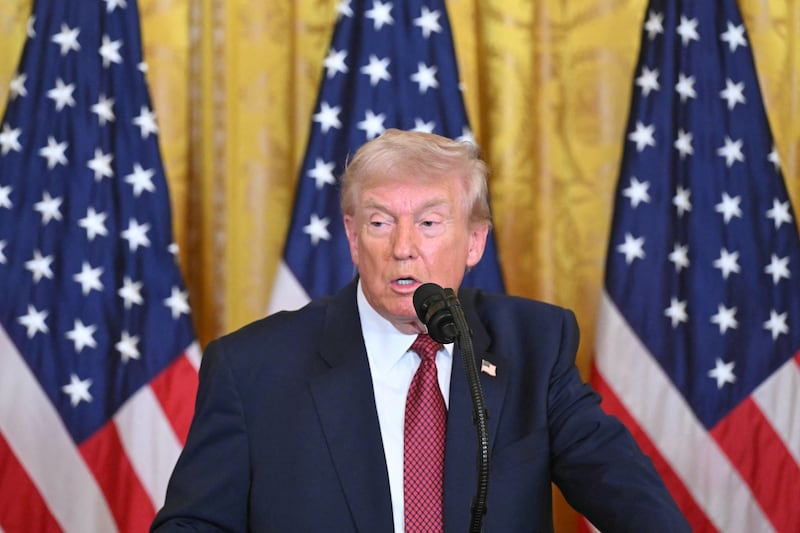 US President Donald Trump speaks at a "Champion of Coal" event at the White House in Washington, DC, on February 11, 2026.