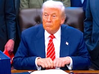 President Donald Trump in the Oval Office of the White House in Washington, DC, on February 3, 2026.