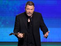 Nick Offerman speaks on stage during the Independent Spirit Awards.