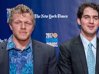 Sebastian Bear-McClard and Benny Safdie at the IFP Gotham Awards