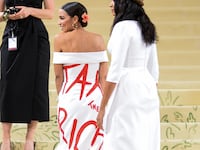 Alexandria Ocasio-Cortez at the 2021 Met Gala.