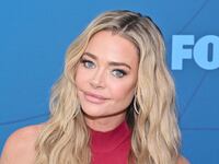 Denise Richards attends a press event at Fox Studio Lot in 2024.