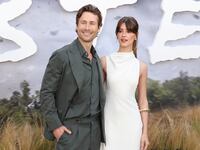 Glen Powell and Daisy Edgar-Jones at the "Twisters" premiere.
