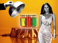 A photo illustration of Ubah Hassan and her hot sauce line Ubah Hot.