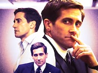 A photo illustration in Jake Gyllenhaal in Presumed Innocent.