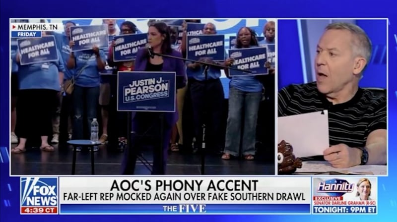 Gutfeld's latest odd comment about AOC occurred Monday, to limited approval.