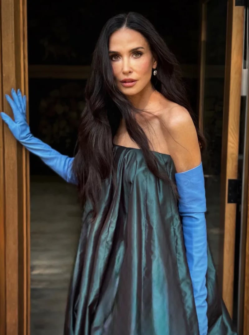 Demi Moore at daughter Tallulah Willis' wedding on August 8, 2026.