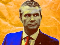 A photo illustration of Defense secretary nominee Pete Hegseth.
