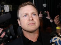 Mayoral candidate Spencer Pratt is seen speaking with the media outside Don Antonio's restaurant on June 02, 2026 in Los Angeles, California.