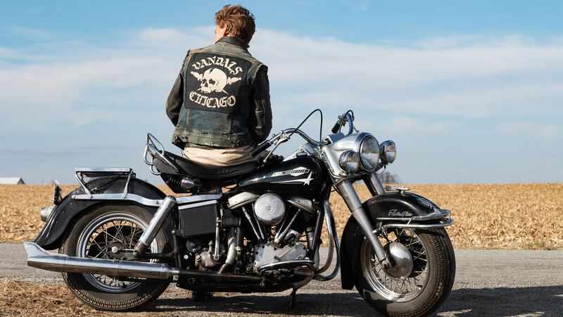 A photo including Austin Butler in the film The Bikeriders