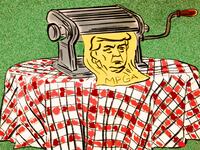 Donald Trump, pasta illustration