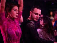 A production still of Franz Rogowski and Adèle Exarchopoulos in Passages.
