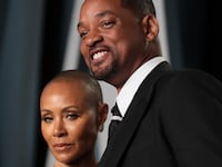 Will Smith and Jada Pinkett Smith arrive at the Vanity Fair Oscar party during the 94th Academy Awards in Beverly Hills, California, March 27, 2022.