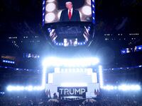 Former President Donald Trump is introduced at the RNC