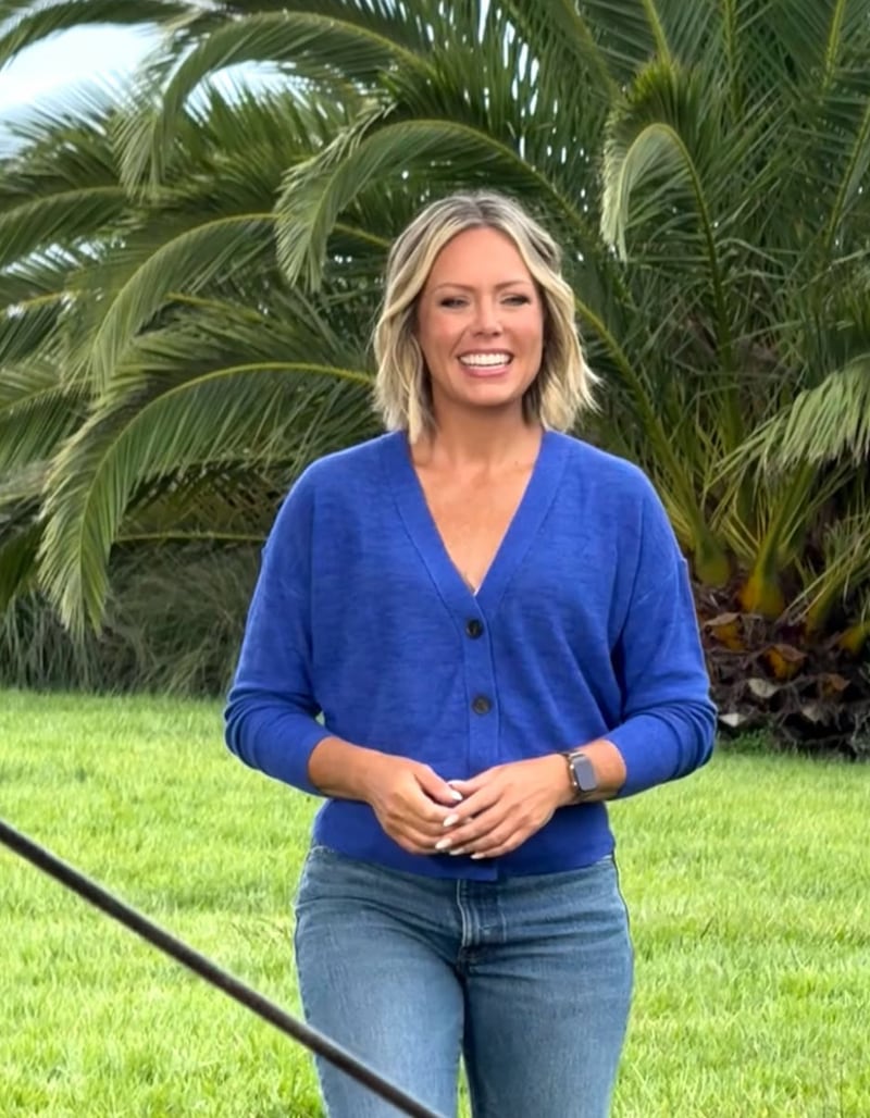 "Today" show host Dylan Dreyer wore a middle part in a carousel post on Instagram showing behind-the-scenes photos from "Earth Odyssey" Season 9.