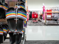 Pride Month apparel on display at a Target store