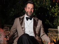 Noah Wyle with his Emmy Awards.