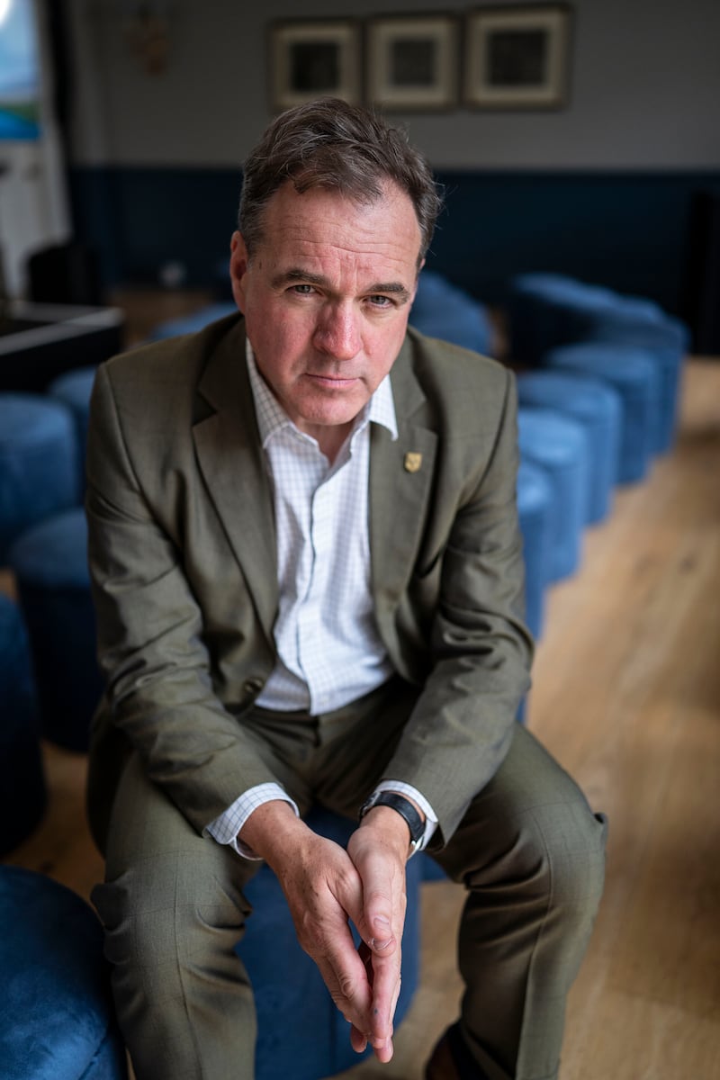 WINDSOR, ENGLAND - SEPTEMBER 21: Niall Ferguson, historian and writer, during the Cliveden Literary Festival 2024 at Cliveden House on September 21, 2024 in Windsor, England.