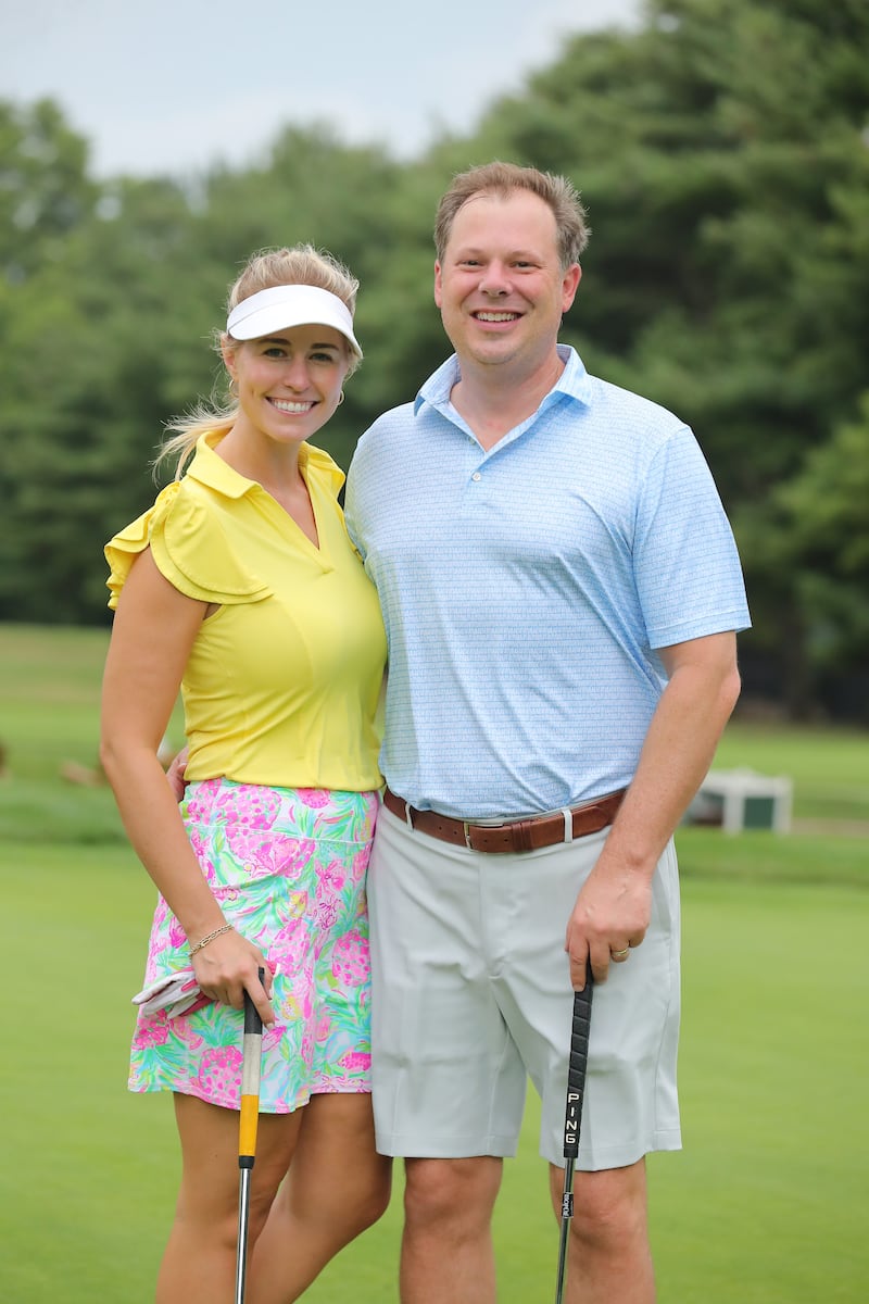 Jillian Cardarelli and Brian Parker attend 2022 Big Daddy Celebrity Golf Classi at Oheka Castle on July 18, 2022 in Huntington, New York.