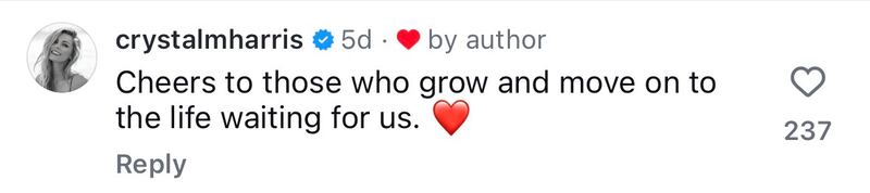 Crystal Harris comment