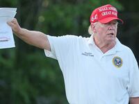 A New York state judge on Monday declined to step aside after former President Donald Trump demanded that he recuse himself from his hush-money case.