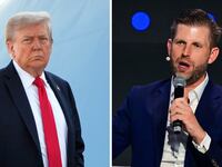 Eric Trump has responded to rampant online theories about his father’s health, calling the left "sick and twisted."