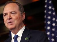 Rep. Adam Schiff speaks at a press conference.