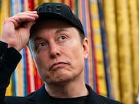 Elon Musk looks on during a news conference with US President Donald Trump in the Oval Office of the White House in Washington, DC, on May 30, 2025.