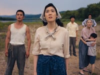 Sungkyu Kim, Eunchae Jung and Minha Kim in Episode 3 of Pachinko.