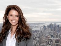 NEW YORK, NEW YORK - NOVEMBER 03: Katherine Schwarzenegger Pratt visits the Empire State Building on November 03, 2025 in New York City.