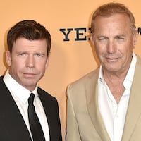 Taylor Sheridan and Kevin Costner for the "Yellowstone" World Premiere on June 11, 2018