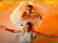 A still from the video for "Planet of the Bass" by DJ Crazy Times and Ms. Biljana Electronica