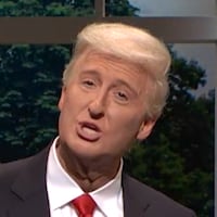 SNL, Trump talking to the audience.