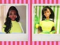 Olandria Carthen and 1998 Lemon Lime Sorbet Barbie Doll African American