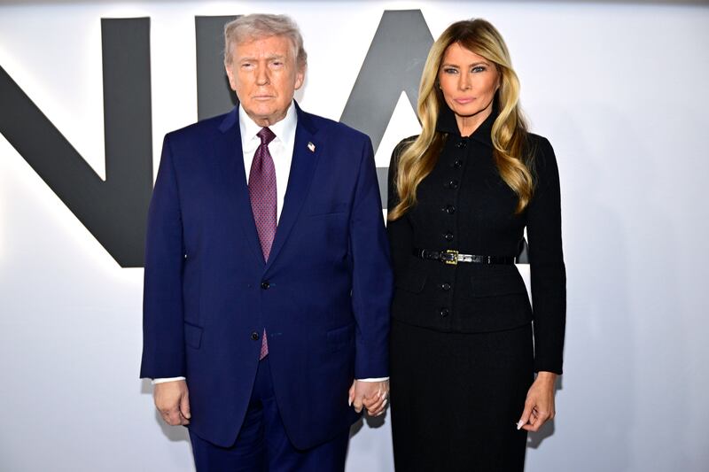 Donald Trump and Melania Trump at Amazon MGM Studios' film, "MELANIA" World Premiere 2026