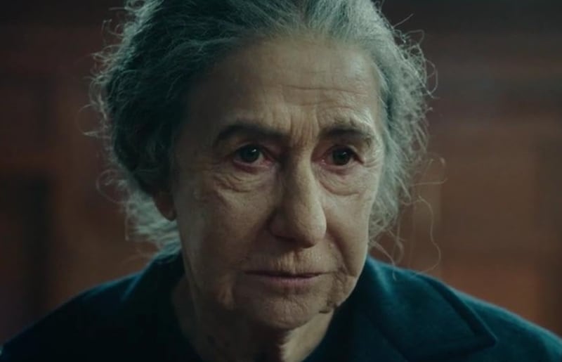 Helen Mirren as Golda Meir in the 2023 biographical drama.
