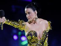 Katy Perry performs on stage during the Coronation Concert