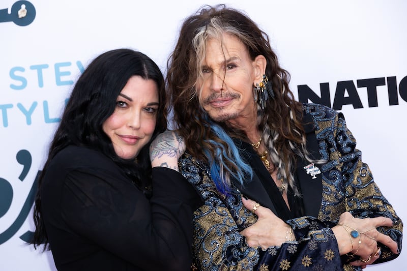 Mia Tyler with father Steven Tyler in 2024.