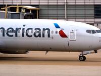 A photo of an American Airlines jet.