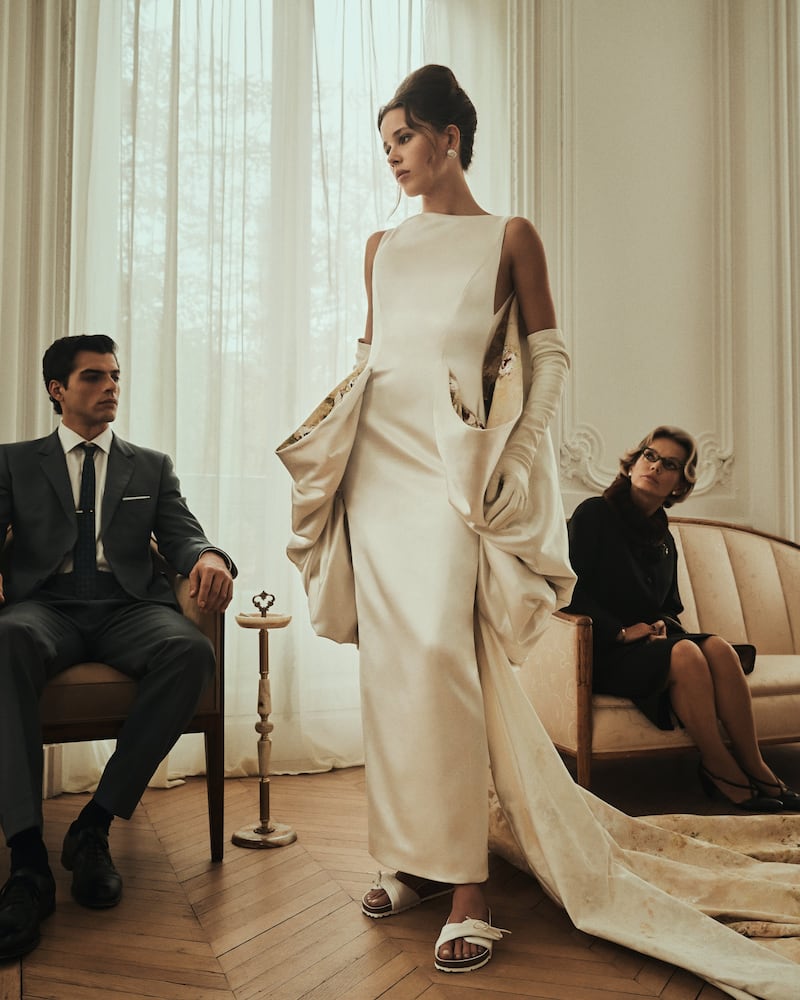 A model wearing the Madrid sandals from Danielle Frankel's collaboration with Birkenstock.