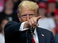 Republican Presidential nominee Donald J. Trump holds his first public campaign rally with his running mate, Sen. J.D. Vance (R-OH) in Grand Rapids, Michigan.