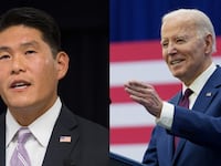 A photo of Robert Hur and Joe Biden
