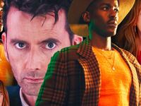 A photo illustration of David Tennant, Catherine Tate, and Ncuti Gatwa from Dr. Who