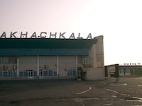 A photo of Makhachkala airport in Russia.