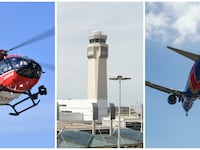 Heicopter and Celevland control tower