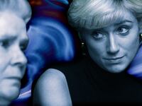 A photo illustration Imelda Staunton and Elizabeth Debicki in The Crown.