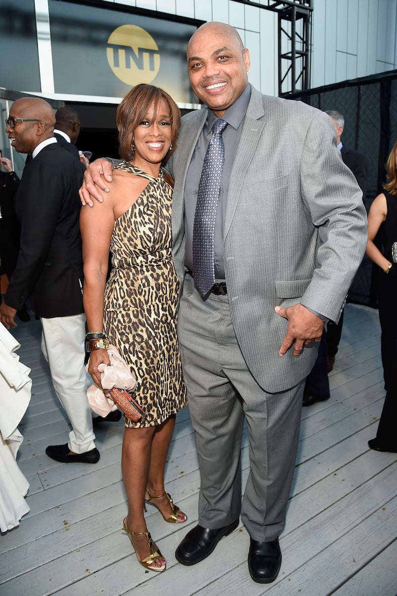 <p>Gayle King (L) and Charles Barkley, seen here at the 2017 NBA Awards Live on TNT, have been friends for years.</p>