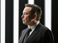 Elon Musk attends the opening ceremony of the new Tesla Gigafactory for electric cars in Gruenheide, Germany, March 22, 2022.